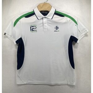 RLX Ralph Lauren US Open 2012 Performance‎ Polo Tennis Shirt Men's XL White C76